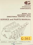 Gresen-Gresen V20, Directional Control Valves Service and Parts Manual 1981-HR-HRO-V20-01